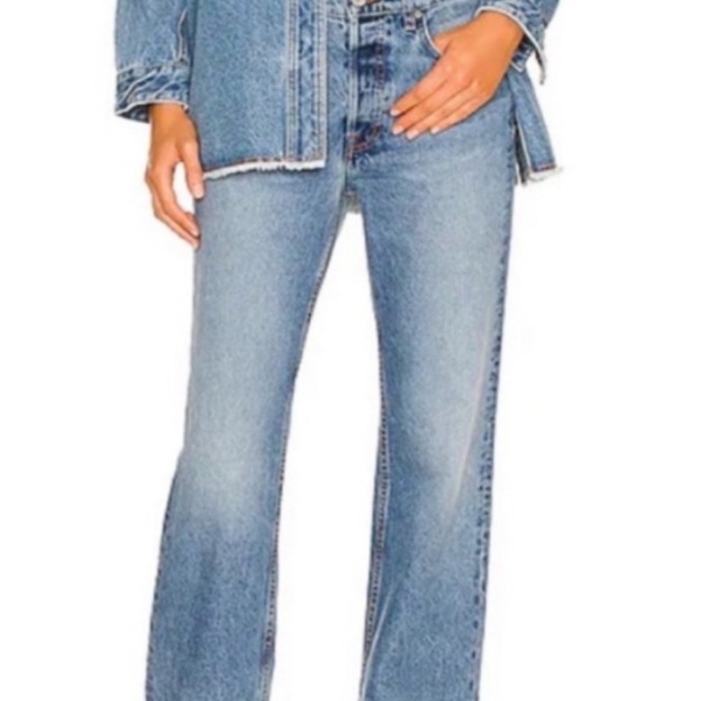 Grlfrnd The Courtney Low Rise Loose Boot Cut Jeans in High Bridge SZ 26 - Picture 2 of 9